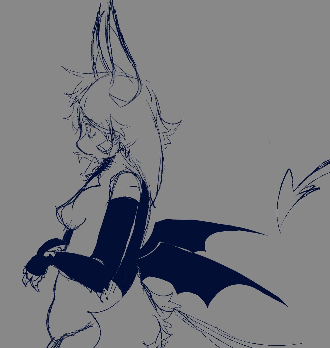 Captifin's tweet photo. Shitty sona doodle b4 bed https://t.co/c6z6uBmHK2