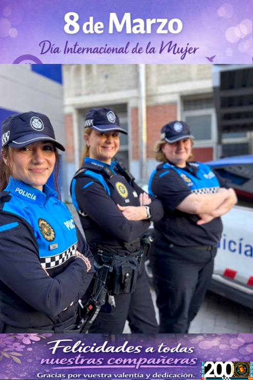 Buenos días ☀️

Hoy, 8 de marzo, conmemoramos el Día Internacional de la Mujer. Desde la Policía Municipal de Valladolid felicitamos a todas las mujeres, especialmente a nuestras compañeras que cada día sirven con valentía, compromiso y profesionalidad 👮 ♀️

Gracias por vuestro
