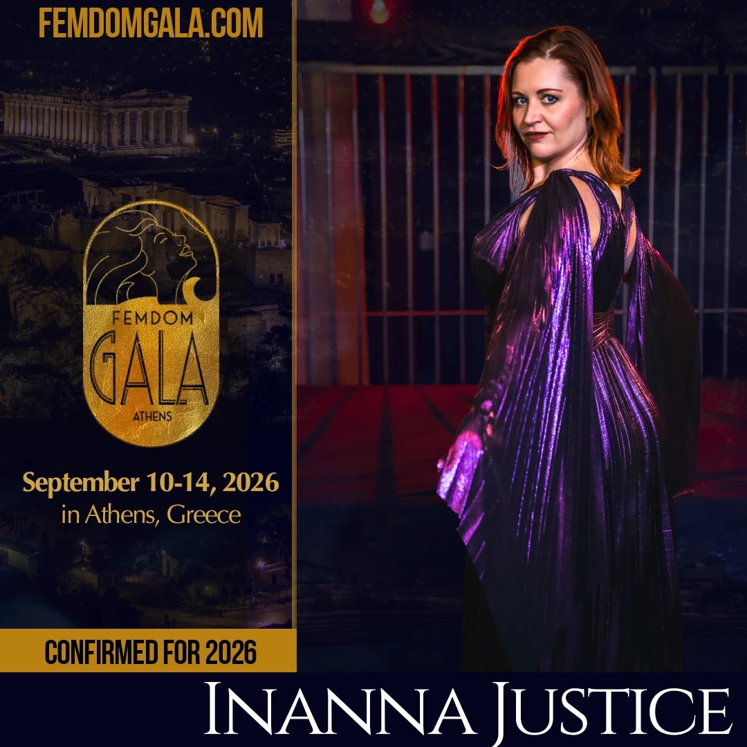 FemdomGala's tweet photo. There's beauty in softness. And there's ferocity in stillness. @InannaJustice enters with both as truths living side by side #FemDomGala 2026.
A presence that wraps itself around the room like silk and steel. She governs with grace, mystery, and unwavering control.
FemDom Gala grows stronger with her among us, because when a woman like Her arrives, she expands what's possible for all of us.
Welcome! The lineup is more complete now.
10-14th September 2026