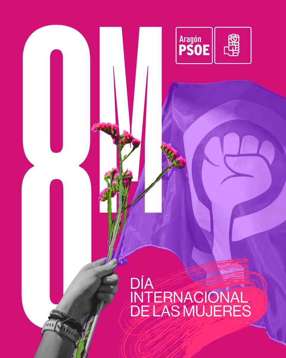 aragonpsoe's tweet photo. Ni un paso atrás frente al odio y la reacción. La lucha feminista es el motor más transformador de nuestro tiempo.

El PSOE siempre plantará cara contra cualquier violencia que se ejerza sobre las mujeres por el mero hecho de ser mujeres 💜✊

👉 https://t.co/BSuHTys8hT https://t.co/qAGrcpFe6h