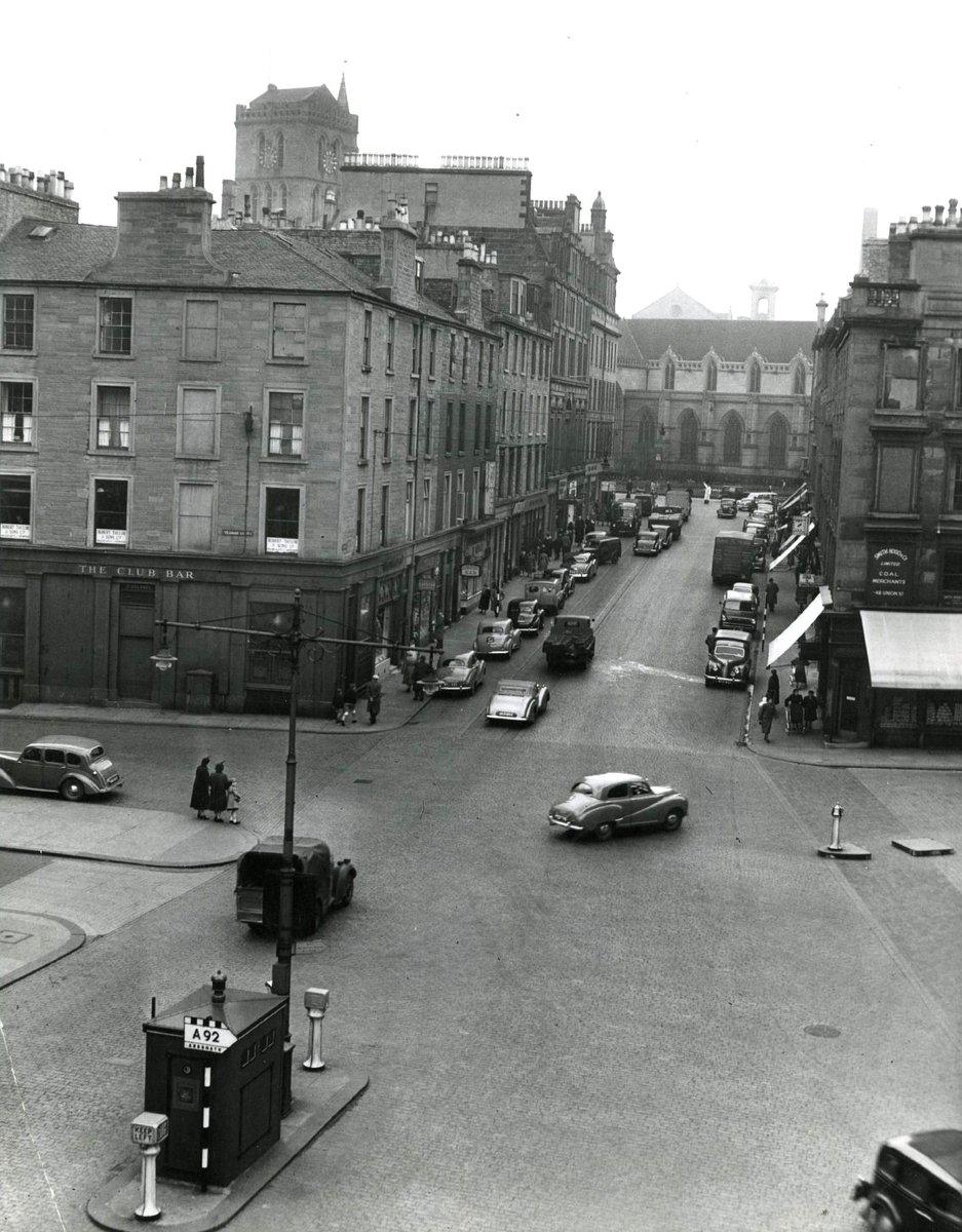 dundeewestend's tweet image. With thanks to SJ Bogue and Dundee Memories, looking towards Union Street back in August 1954      #Dundee