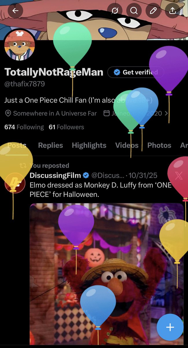 thafix7879's tweet photo. Getting jumped by balloon’s 🎉 https://t.co/9UH4F7OBex