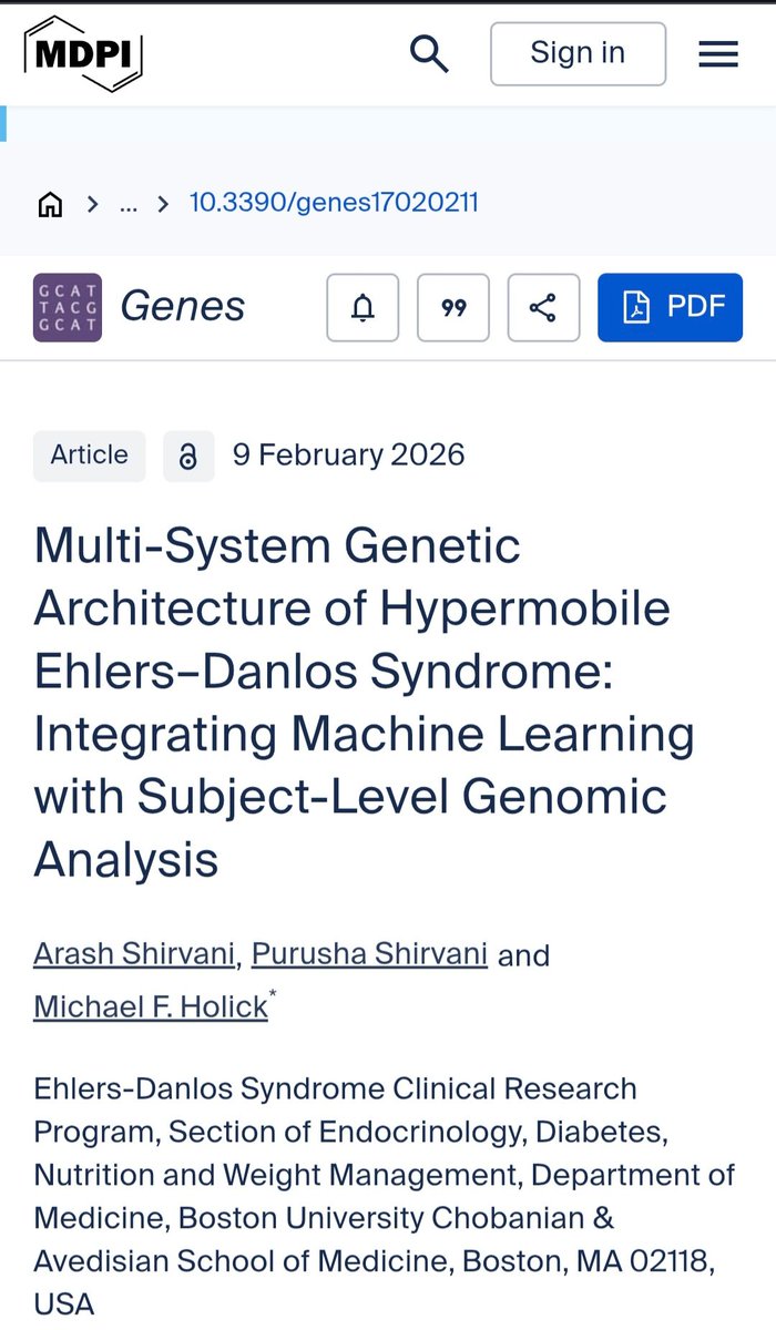 A new *small* genomic study on hEDS found enrichment of variants in three systems:

1. connective tissue/collagen genes 2. immune system genes (HLA) 3. mitochondrial genes 

It's a small exploratory study and the findings need replication in much larger cohorts and it remains