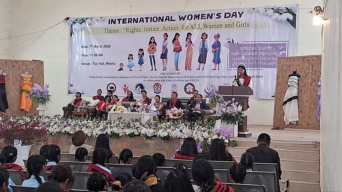 Observance of International women's day cum flower exhibition was held on 7th March 2026 at tiyi hall #wokha, honoured by smti Elizabeth Ngullie NCS, secretary Home Department.. Government of Nagaland as a Special Guest during the programme. <a href="/MinistryWCD/">Ministry of WCD</a> <a href="/DC_Wokha/">Deputy Commissioner, Wokha</a>