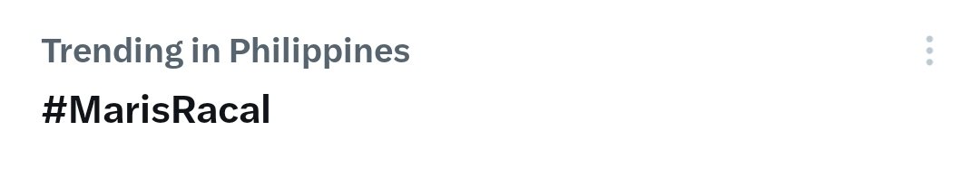 Yaaay we trended earlier!

#MarisRacal