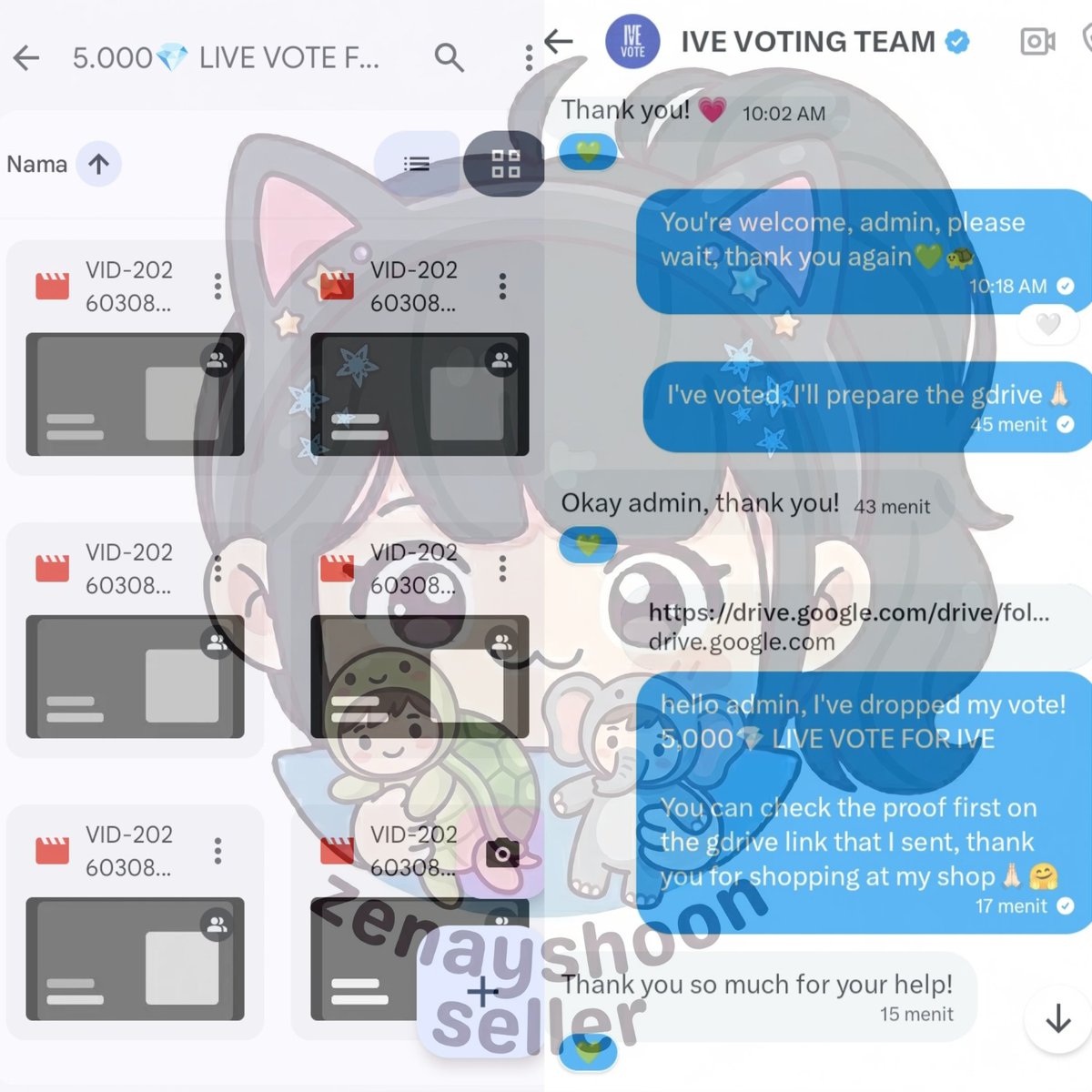 🐢 #ZenshoonSoldProof 🐢
──────────────────
🛒 HIGHER || LIVE VOTE
5.000 💎(100 votes)
🎯 : #IVE
──────────────────
Purchased by: <a href="/IVEvote/">IVE VOTING TEAM</a>
Status: SUCCESSFULLY VOTED ✅💚

Thank you so much for putting your trust in zenayshoon! 🐢💚