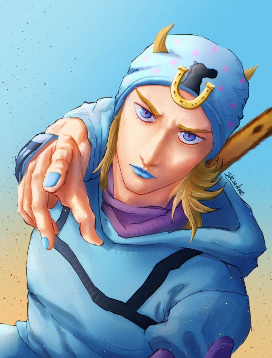 skarkue's tweet photo. 🐎 🐎🐎🐎 #JJBA #JohnnyJoestar #sbr https://t.co/M68AcHpSYs