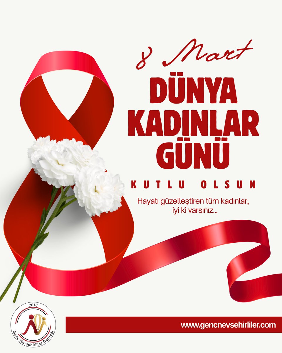 Toplumun temelinde emeği, sevgisi ve fedakârlığıyla iz bırakan tüm kadınlarımızın 8 Mart Dünya Kadınlar Günü’nü kutluyoruz.
Daha güçlü bir toplum, daha güçlü kadınlarla mümkündür.

#8MartDünyaKadınlarGünü
Genç Nevşehirliler Derneği 🌸