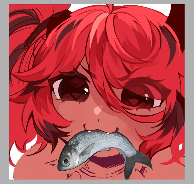 working on feesh pfp -