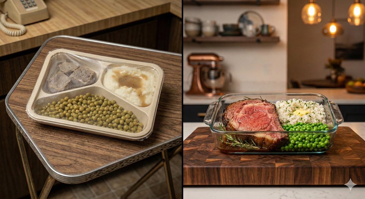 caleb_grows's tweet photo. We are living in the TV Dinner Era of AI content. https://t.co/LBzxHhIfeG
