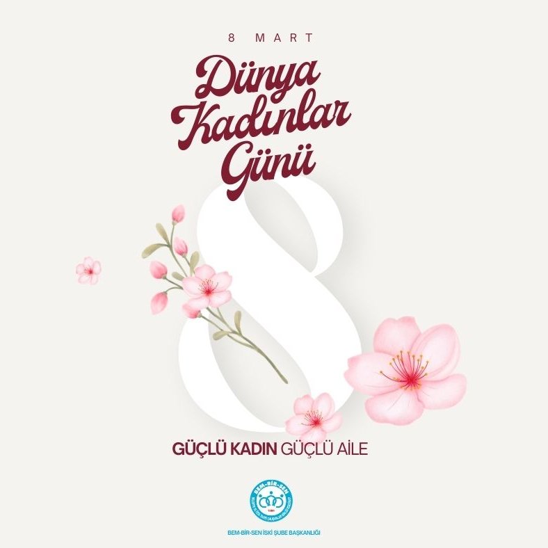 Kadın; emeğin, merhametin, fedakârlığın ve azmin en güçlü temsilcisidir.
Toplumun temel taşı olan aile, güçlü kadınların emeği ve iradesiyle daha sağlam bir geleceğe yürür.
Güçlü kadın, güçlü aileyi; güçlü aile ise güçlü toplumu oluşturur.

#8Mart #DünyaKadınlarGünü #GüçlüKadın