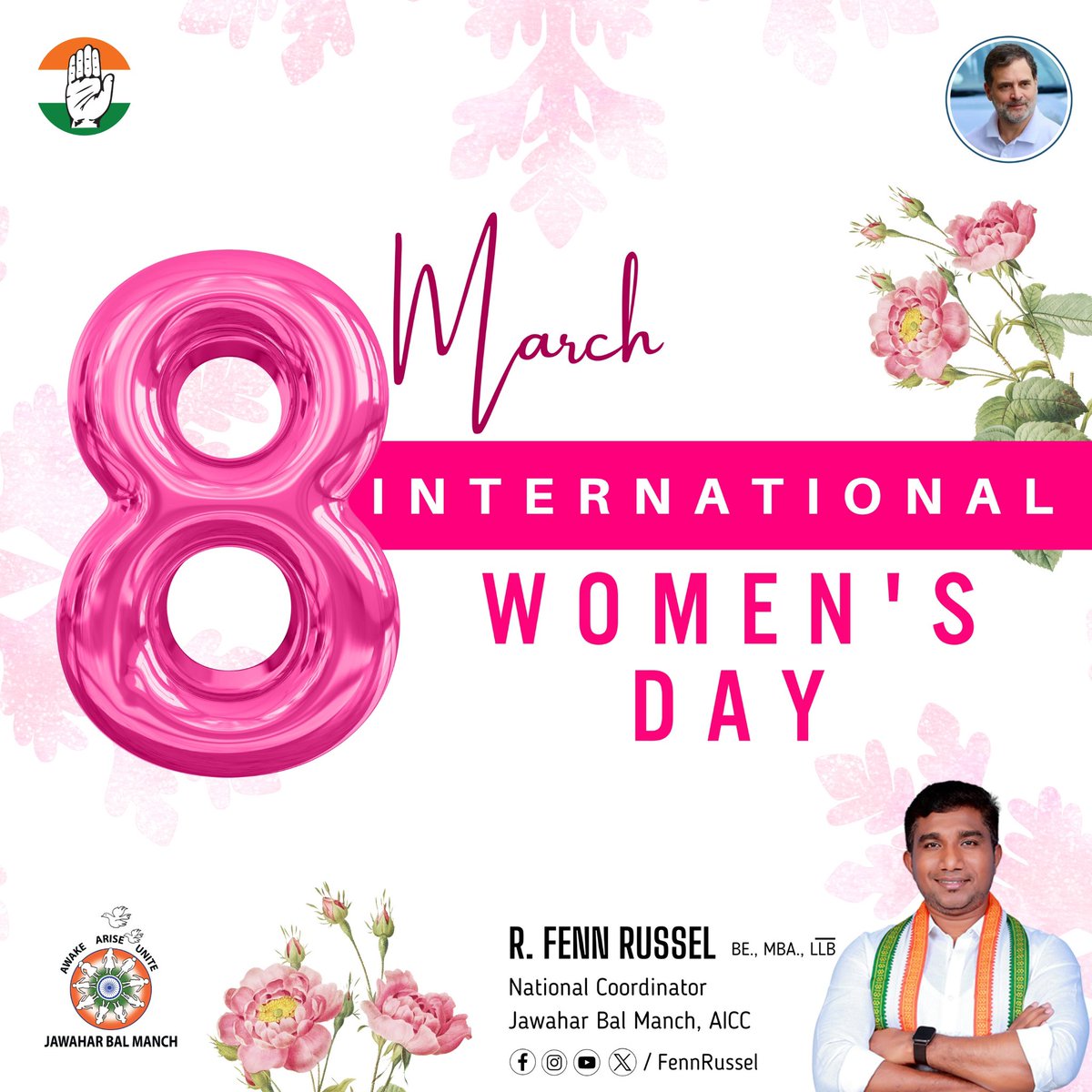 FennRussel's tweet photo. உலக மகளிர் தினம் இன்று.

அம்மாவாக,மனைவியாக,மகளாக, சகோதரிகளாக வாழ்க்கை முழுவதும் உடனிருக்கும் பெண்களின் உரிமை , சமத்துவம் மற்றும் விடுதலைக்காக மகளிர் தினம் அனுசரிக்கப்படுகிறது. https://t.co/cLLzOyTu4J