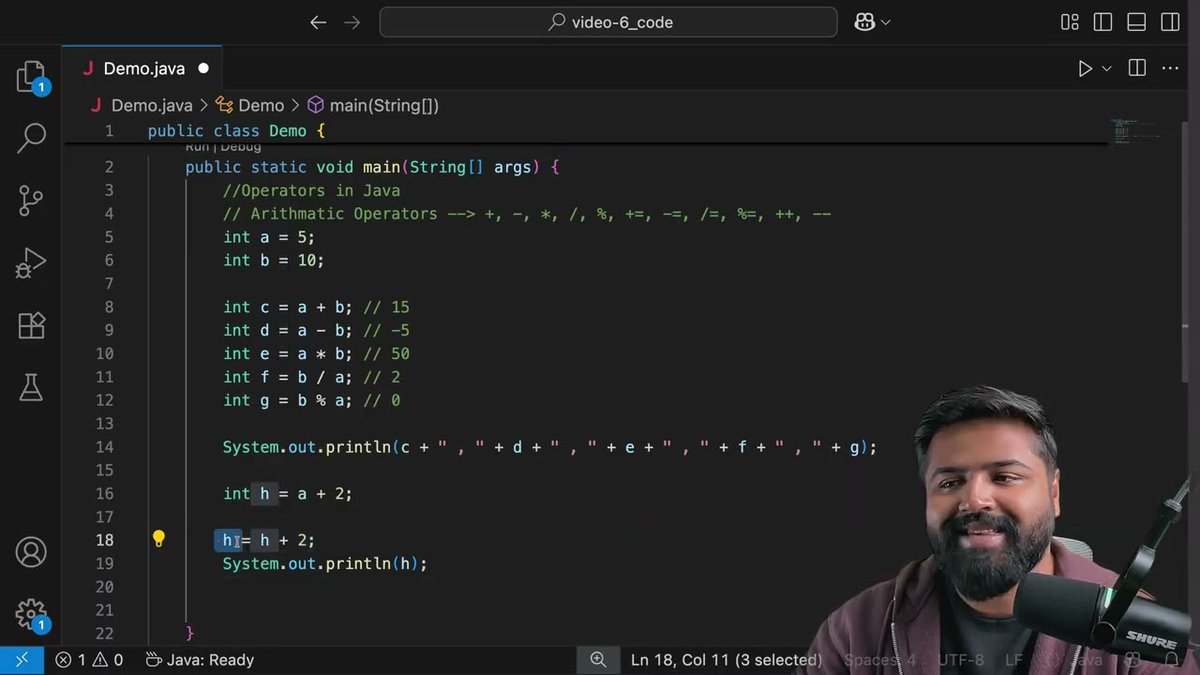 PankajB42550's tweet image. 🚀 Day 6 of my Java journey — learned Java Operators and how expressions are evaluated internally.

Arithmetic, Unary, Logical, Bitwise, Shift, Ternary OTR

Learning from
@rohit_negi9
@CoderArmy
@adityatandon02

Let’s connect 🤝 @PankajB42250
#Java #100DaysOfCode #ProgrammingLife