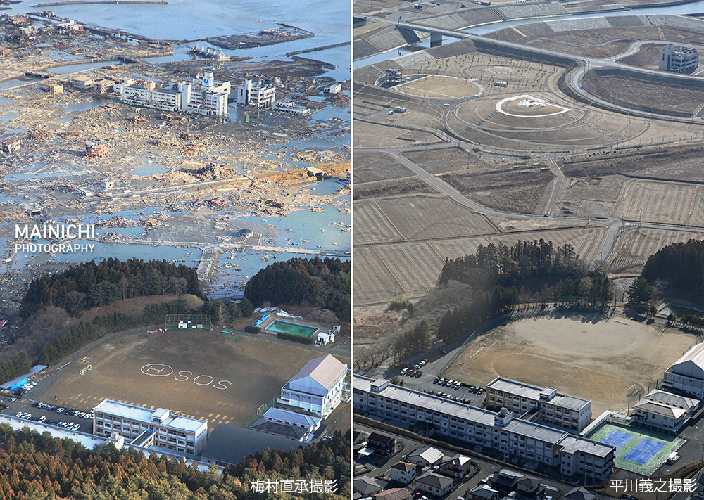 mainichiphoto's tweet photo. 11日で東日本大震災から15年となります。被災直後の様子と現在の写真を写真特集にまとめました。 写真左は、2011年3月12日、大地震による津波で壊滅的な被害を受けた宮城県南三陸町です。右は今年2月20日撮影の南三陸町です。    

写真特集→https://t.co/vFcO9xQCrd https://t.co/RISSWxkdGO