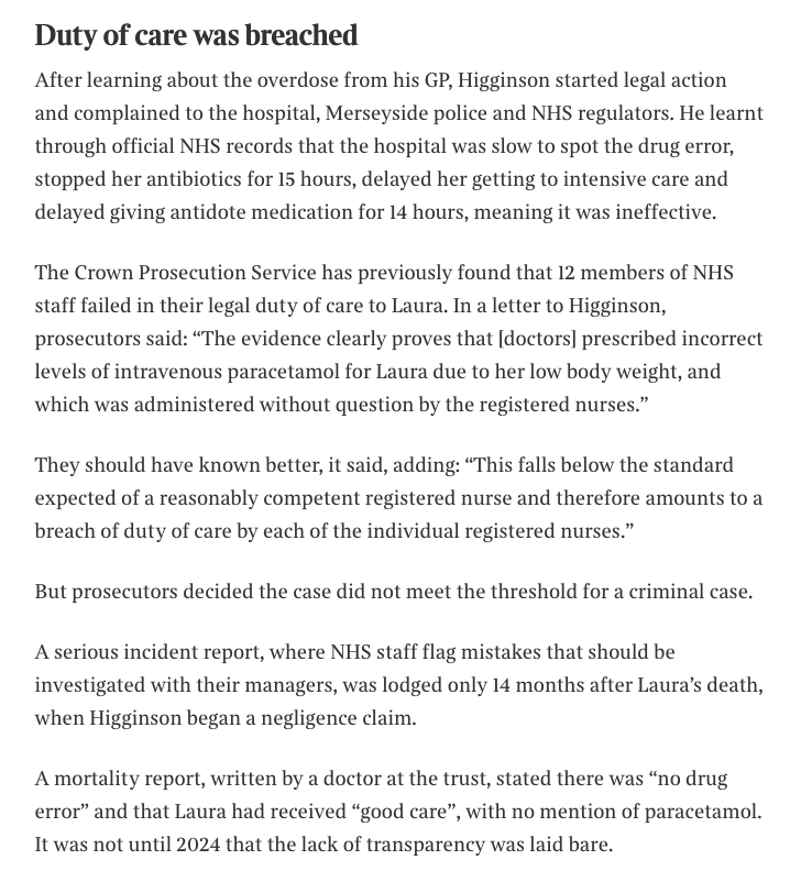 alexander_minh's tweet photo. Dreadful. Paracetamol overdose of underweight patient covered up. Only husband's persistence has now led to regulatory review of over 40 healthcare staff 9 years after death. 2 young kids. Mersey &amp; West Lancashire Teaching Hospitals (Southport &amp; Ormskirk)

https://t.co/Yad7XBa8Qb https://t.co/0vqrMN3j2u