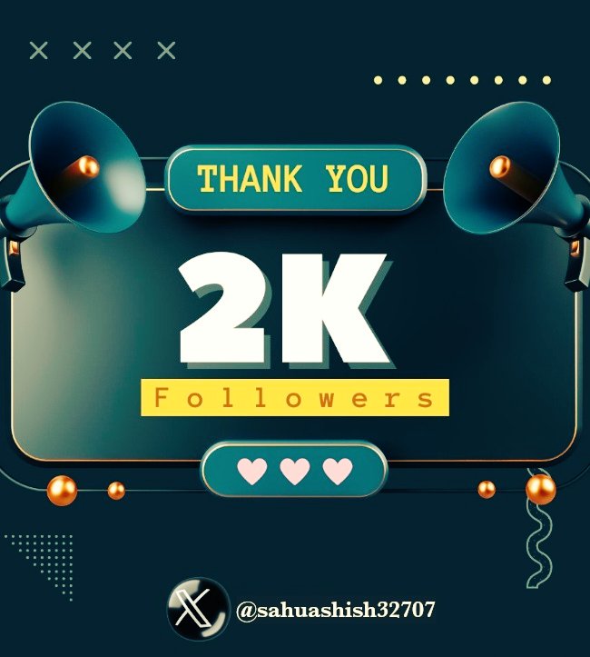sahuashish32707's tweet photo. Thank you 😊 everyone ☺️ 
2k+ followers 🙏🎉💯

#X #T20WorldCup #INDvsNZ #ThankYou #NZvsIND #T20WorldCupFinal #2kfollower https://t.co/tGo2nLM9e2