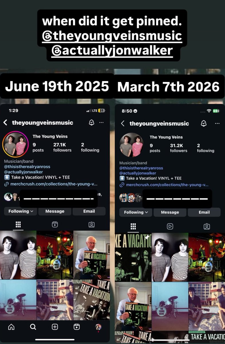 MadAsGabe's tweet photo. The Young Veins recently PINNED their second instagram post.
#tyvtwt #theyoungveinstwt #theyoungveins #ryanross #jonwalker #panictwt #tyvcomeback2026 @thisisryanross @iamjonwalker https://t.co/XD5ZJrio03