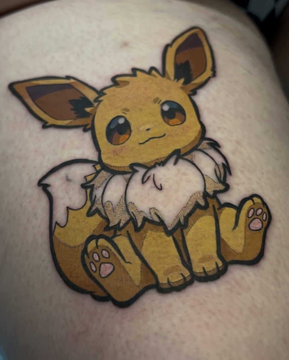 Eevee tattoo for my client. #tattoo