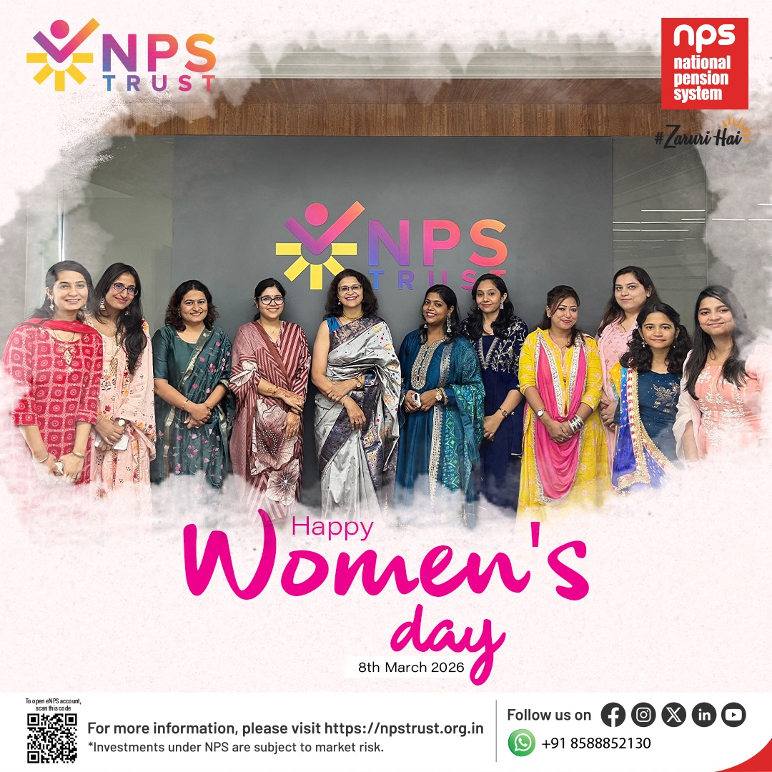 nps_trust's tweet photo. Celebrating the strength, dedication and leadership of the women who elevate our workplace with excellence.
Happy Women’s Day.
To open an NPS account online, please visit https://t.co/WNaIwBmazb
#WomensDay2026 #NPSTrust #Wishes #NPS #NPSVatsalya #RetireSmart #SecureTomorrow https://t.co/sluK0gX72Z