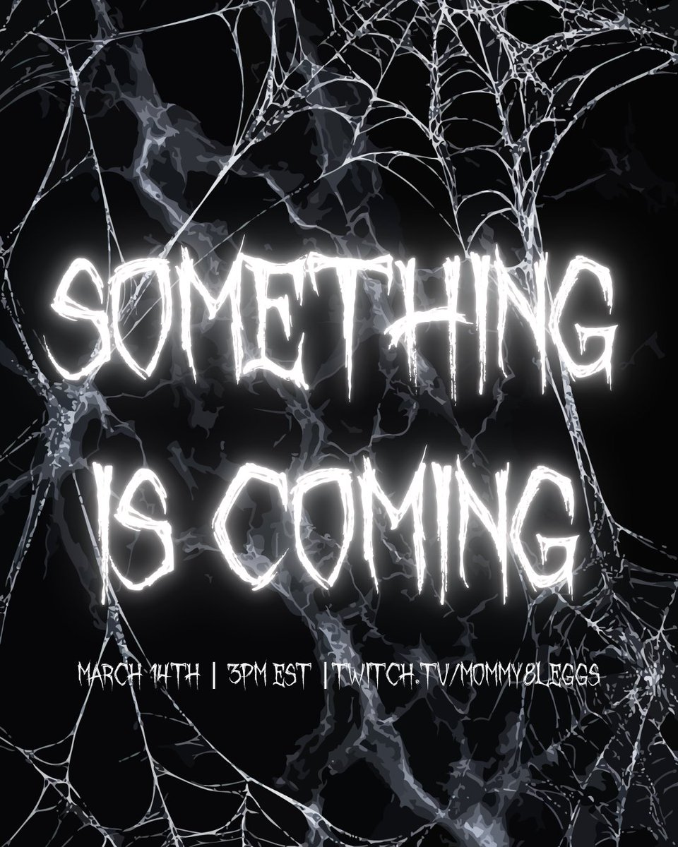 Mommy8Leggs's tweet photo. something is crawling this way 🕷️ March 14th | 3pm EST https://t.co/gtP7jqiRkr 💜#SpiderVTuber #VTuber #TwitchLive #Mommy8Leggs #NationalSaveASpiderDay https://t.co/NAwG8h3pBE