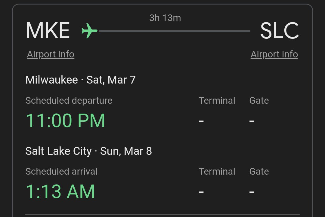 JazzTravelNotes's tweet photo. There are playoff races. There are tank races. Tonight, there's a race to Utah!
The Jazz depart Milwaukee &amp; the Warriors depart Oklahoma City, with both teams expected to arrive SLC in 3-4 hours. Both teams lost on the court, one will lose in the sky!

Warriors-Jazz Monday night! https://t.co/0xSo8LTFE9