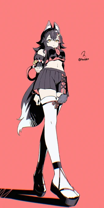 【だいたい毎日イラスト】119日目 ミオしゃ Daily Illustration, Day 119 – Ookami Mio