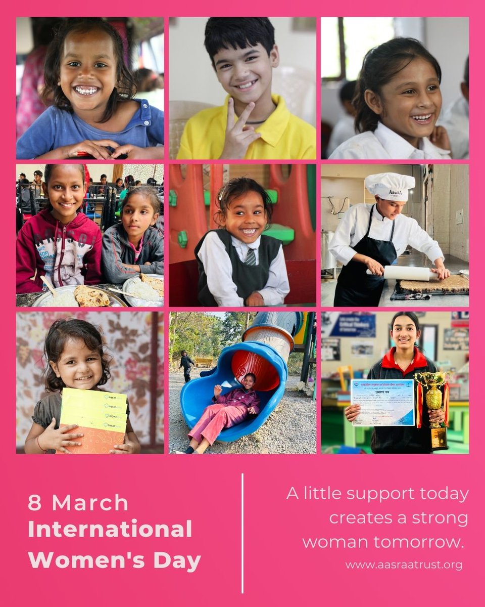 AasraaTrust's tweet photo. Empowered girls become empowered women. This Women’s Day, Aasraa celebrates the courage, strength, and dreams of every girl we support.
#happywomensday #Aasraatrust #womenempowerment https://t.co/UCD5EF9lId