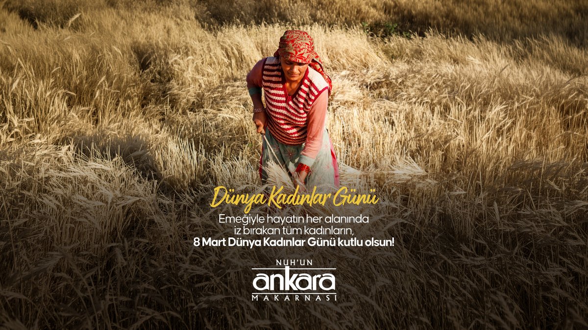 8 Mart Dünya Kadınlar Günü kutlu olsun. 

#AnkaraMakarna #8MartDünyaKadınlarGünü