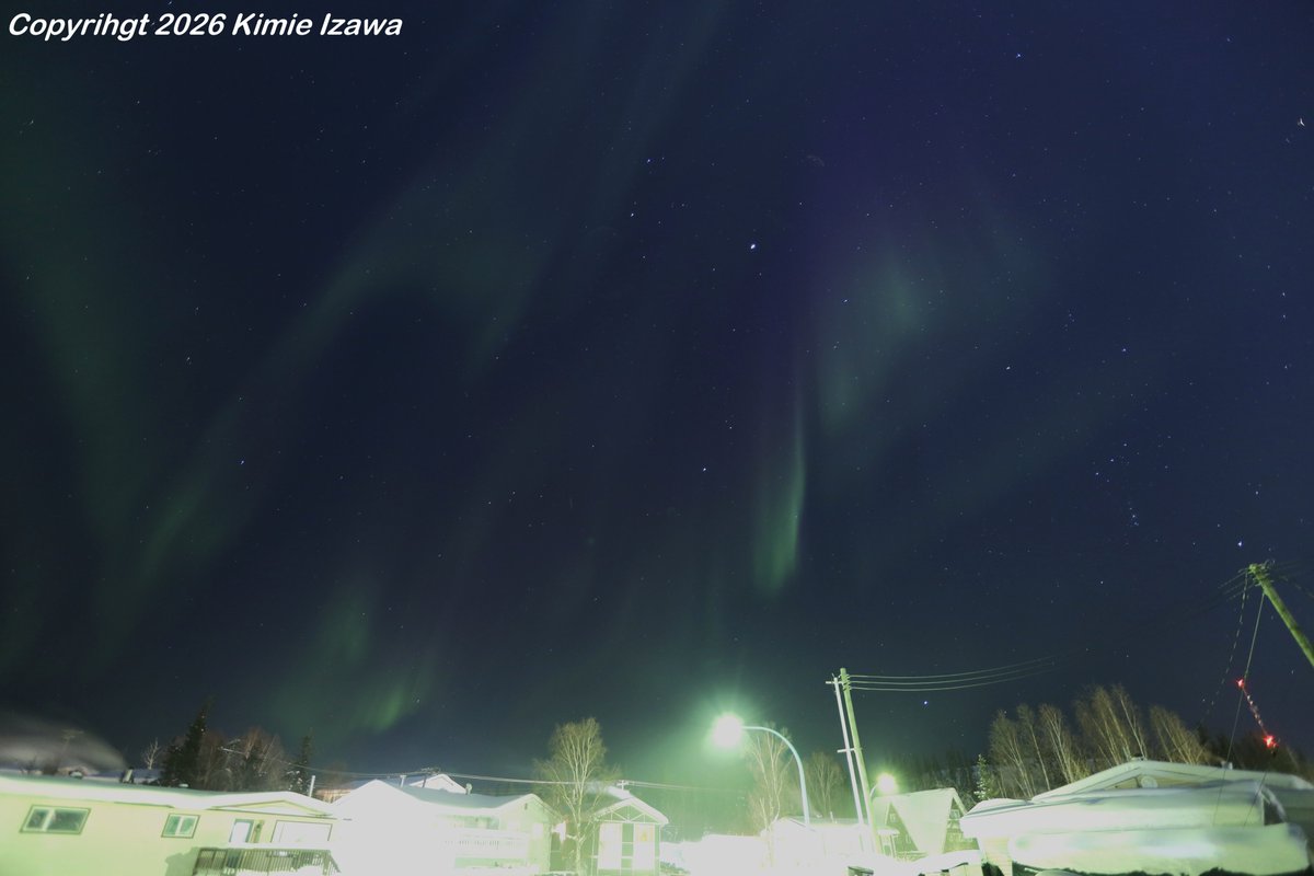 audrey19740719's tweet photo. #Aurora from #Yellowknife
Mar 6, 2026 Fri 8:00-9:30pm
-29℃ (feels like -40℃) Clear
#NWT #ExploreNWT #SpectacularNWT
#northwestterritory #northernlights
#イエローナイフ #ノースウェストテリトリー
#オーロラ #オーロラ姫 #冬オーロラ https://t.co/YHtUlaCoHB