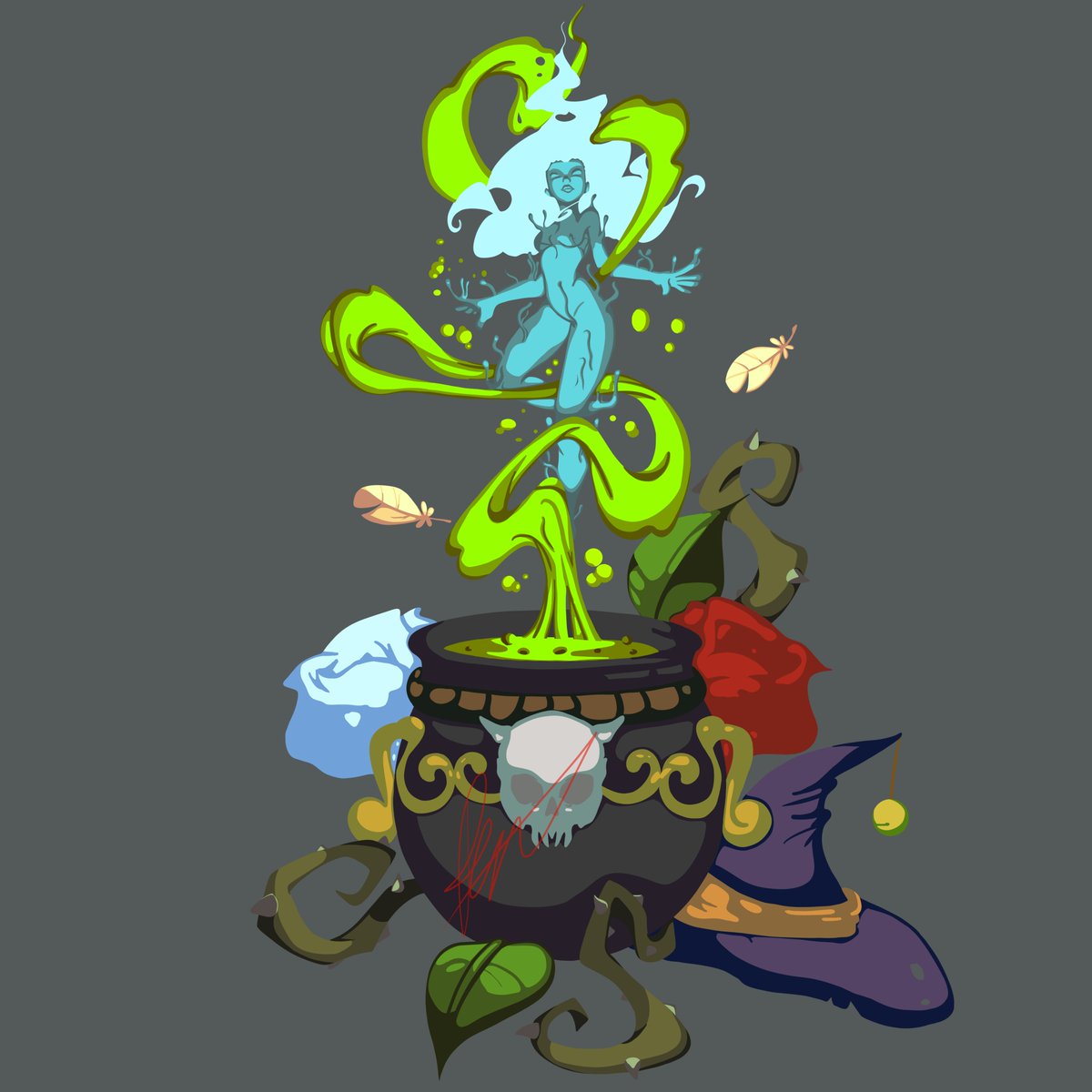 rem00artz's tweet photo. Brewing up some new art. 🧪✨ Really enjoying the glow on this one!
#artwip #digitalart #fantasyartist #illustration #characterart https://t.co/o9bdBwRBXI