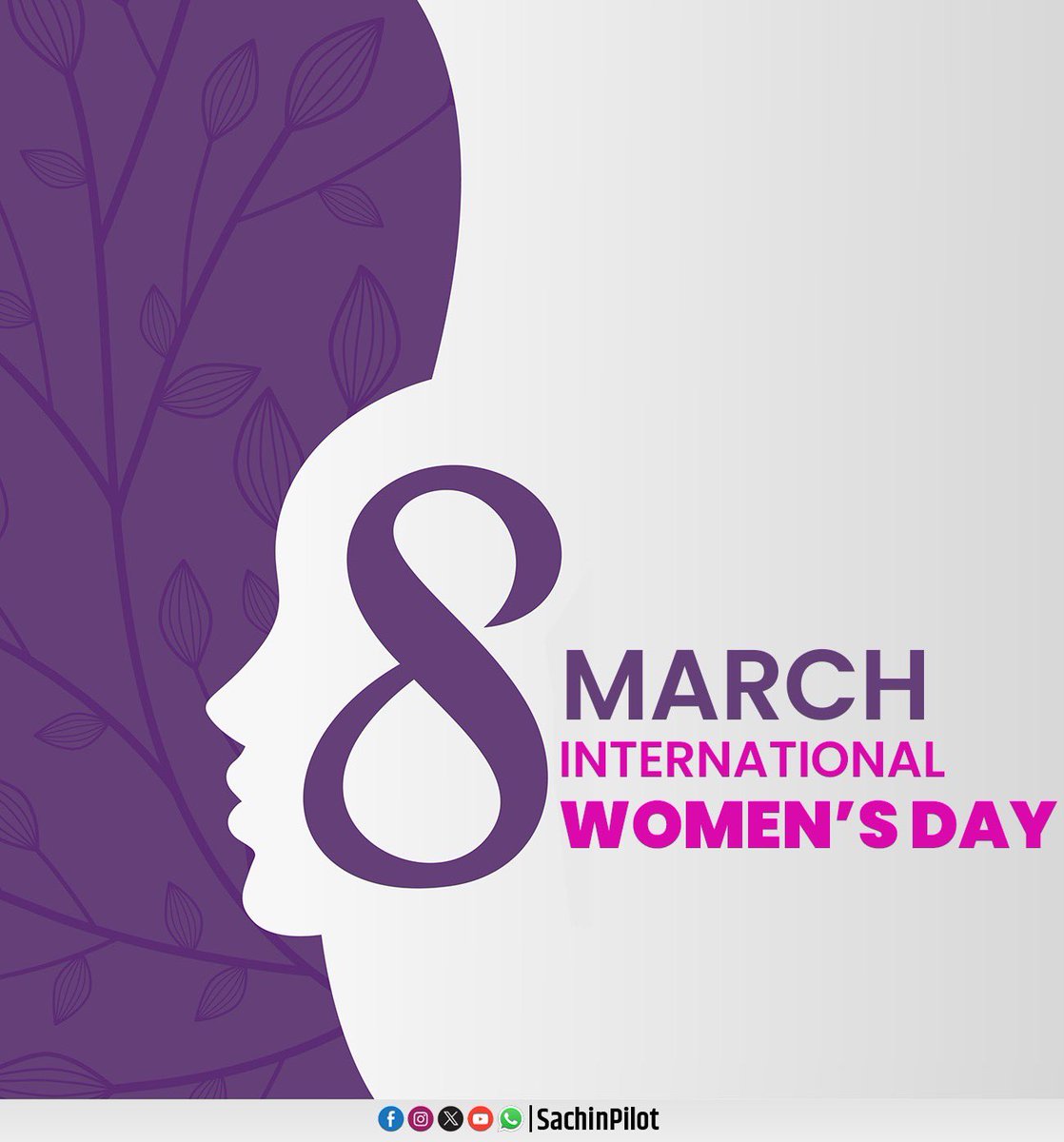 My best wishes on International Women’s Day! 

Let us come together to celebrate and acknowledge the remarkable accomplishments and invaluable contributions of women across the world today. In a world where gender equality remains an important issue, this day reminds us how women