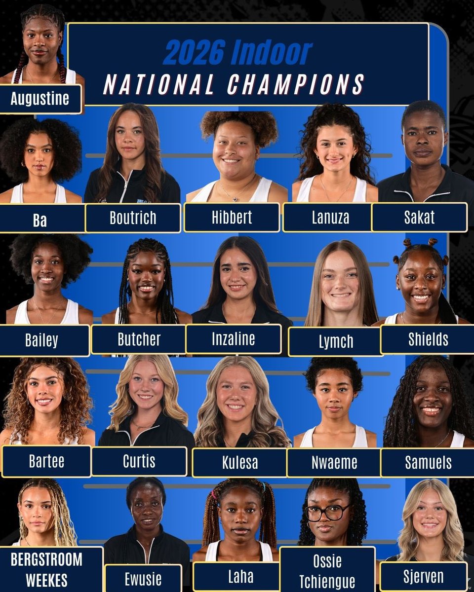 DavidBurnett02's tweet photo. 🏆 3 PEAT NATIONAL CHAMPS

Men finish 6th

Historic weekend:
• 10 National Champions
• 40 All-Americans
• 3 School Records

Sakat breaks the NJCAA Record in the 1000m 🤯

Proud of this group. Special program.

#SailSup | #JUCO | #champions https://t.co/eklvYkydur