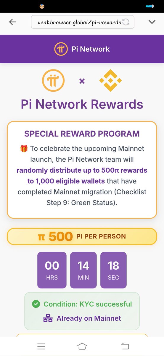 connectpi's tweet photo. ⚠️ Pi Network users beware!

A phishing ad is appearing during Pi mining that opens this link in Pi Browser and asks for your passphrase to claim it.
🚨 Never share your passphrase with any website.
This is likely a phishing attempt. Stay safe and report it.
#PiNetwork #PiSafety https://t.co/N3u29gmvCV