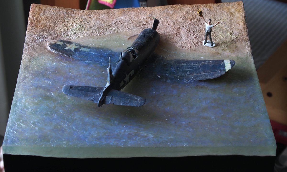 ModelerNaniwa's tweet photo. #F4U #コルセア
波表現が難しい！！
でもあと少しってところまで来てる感触はほのかにあるような、ないような・・・w https://t.co/UMjdq7AdTB
