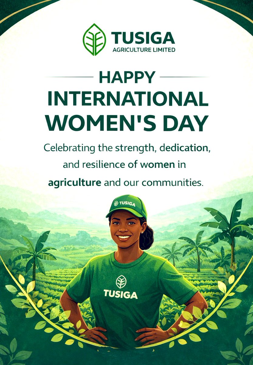 TusigaAgric's tweet photo. 🌱 Happy International Women’s Day!

Today we celebrate the incredible women who nurture our families, lead our communities, and power agriculture across Uganda.

Your strength and dedication inspire us every day.

— Tusiga Agriculture Limited https://t.co/gT9EWlgkgj