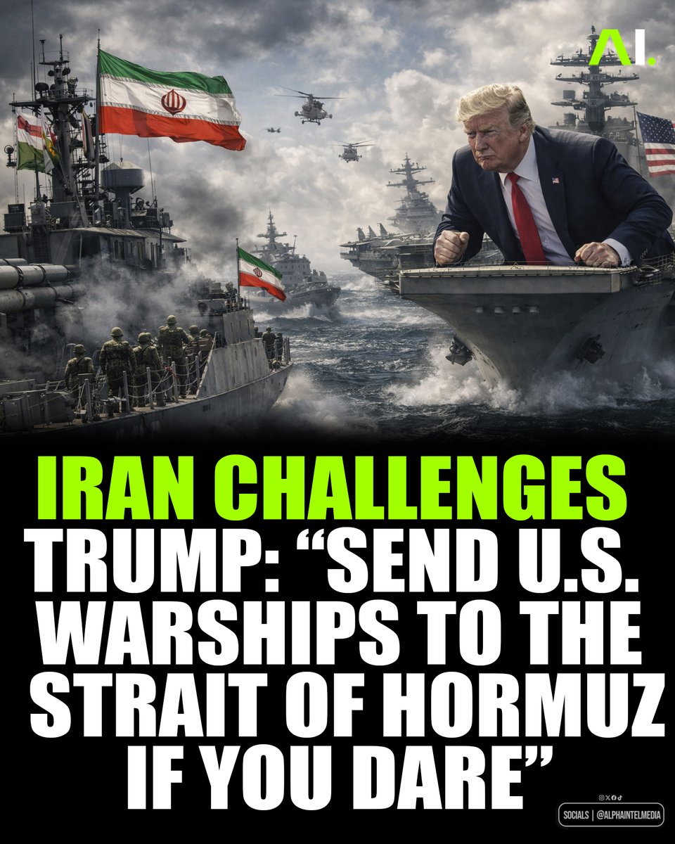 AlphaIntelMedia's tweet photo. The Islamic Revolutionary Guard Corps (IRGC) has challenged U.S. President Donald Trump to actually send U.S. Navy warships to escort oil tankers passing through the Strait of Hormuz.

The statement was delivered by IRGC spokesperson Alimohammad Naini and reported by Iranian state media on Friday. Naini said that Iran would actually welcome it if the United States truly deployed its military fleet to escort tankers along one of the world’s most important energy routes.

“Iran strongly welcomes the escorting of oil tankers and the presence of U.S. forces passing through the Strait of Hormuz. We are even waiting for their arrival,” Naini said, according to Iranian state media.

Iran’s remarks came after Trump previously stated that the United States Navy could begin escorting oil tankers traveling through the Strait of Hormuz if the security situation worsens.

Rising tensions in the Middle East over the past few days have disrupted energy shipments through the Strait of Hormuz, a strategic maritime route that serves as one of the most important chokepoints for global oil distribution.