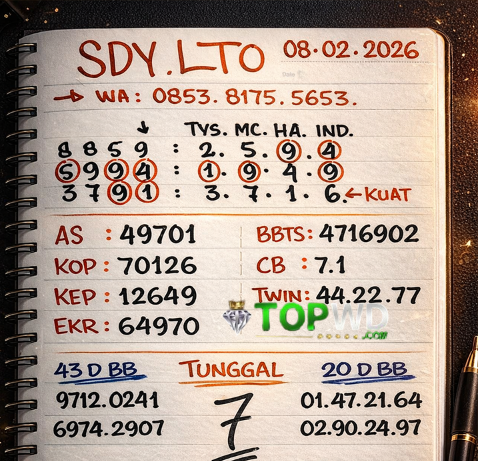 Acong_Hoki's tweet image. REDIKSI SDY LTO  
08 MARET 2026    
TETAP UTAMANKAN PREDIKSI BOSS KUU  
UNTUK PASARAN LAIN NYA  BOS KU  
 BISA GABUNG  KE WHATSAPP KITA BOS wa.me/6285381755663   
GRATIS     
TANPA MAHAR IYA BOS KU 100%      
#TOPWD #aconghokilivehk #situsamandanamanah