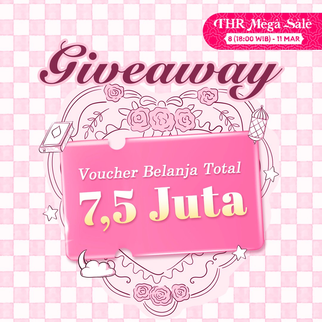 GIVEAWAY ALERT  

Gak terasa Lebaran semakin dekat! Mimin bagi-bagi THR 1,5 Juta buat Lazadians, deh~

1. Follow <a href="/LazadaID/">Lazada</a>
2. RT, Like &amp; REPLY yang banyak dengan "Dapet 1,5 Juta di Lazada Ramadan THR Mega Sale"

Periode: 8 - 11 Maret 2026