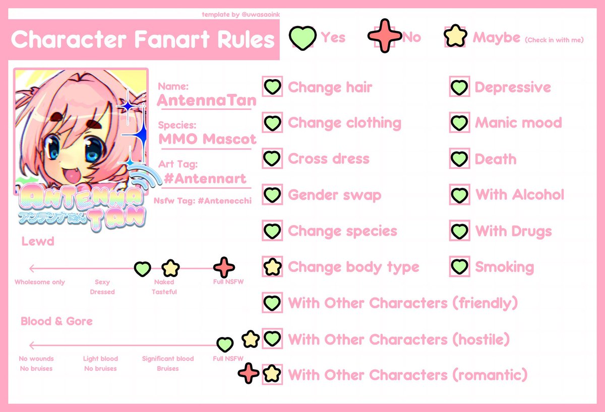 AntennaTan's tweet photo. UPDATED REFERENCE FOR TEN-TAN AND……PLAYERS! 
Along with fanart guidelines~ https://t.co/yRUG0Yc5An