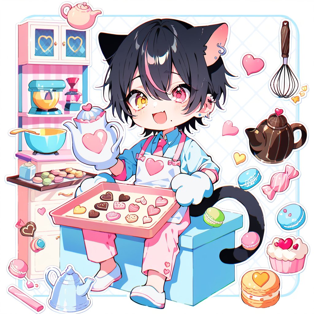 DAPPY_30's tweet photo. ちびにゃんズのホワイトデー➀
#DaysAI
#AIイラスト https://t.co/hnV02MtzkE