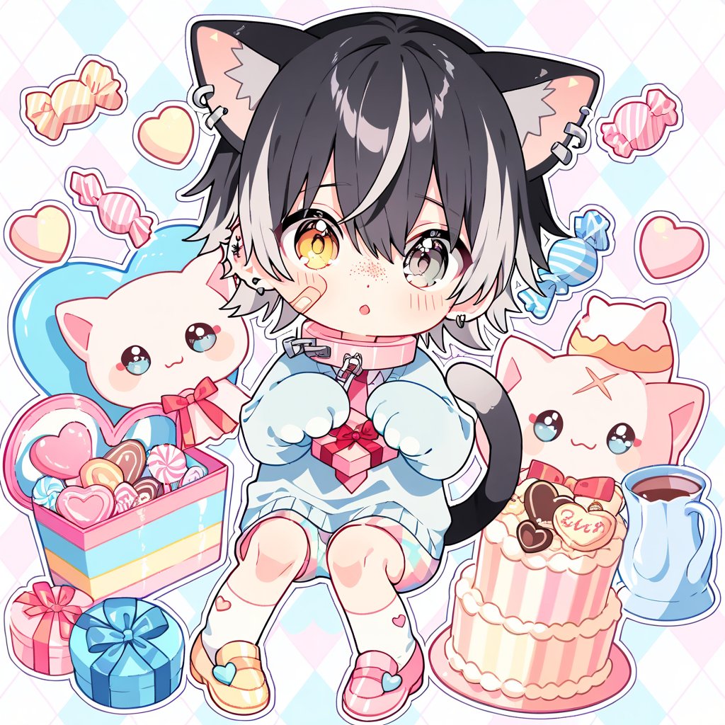 DAPPY_30's tweet photo. ちびにゃんズのホワイトデー➀
#DaysAI
#AIイラスト https://t.co/hnV02MtzkE