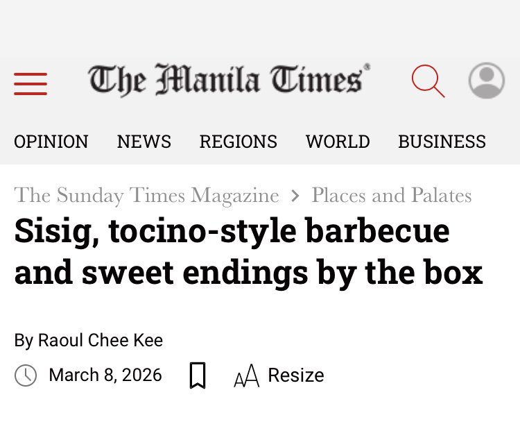 raoulcheekee's tweet photo. In my column in The Manila Times today, I recount a recent food trip in Angeles, Pampanga with my brother where we revisited faves, had dinner at a Korean canteen, and discovered Granny’s brownies. 

https://t.co/mqPTHUxoKE https://t.co/hOHiaany9D