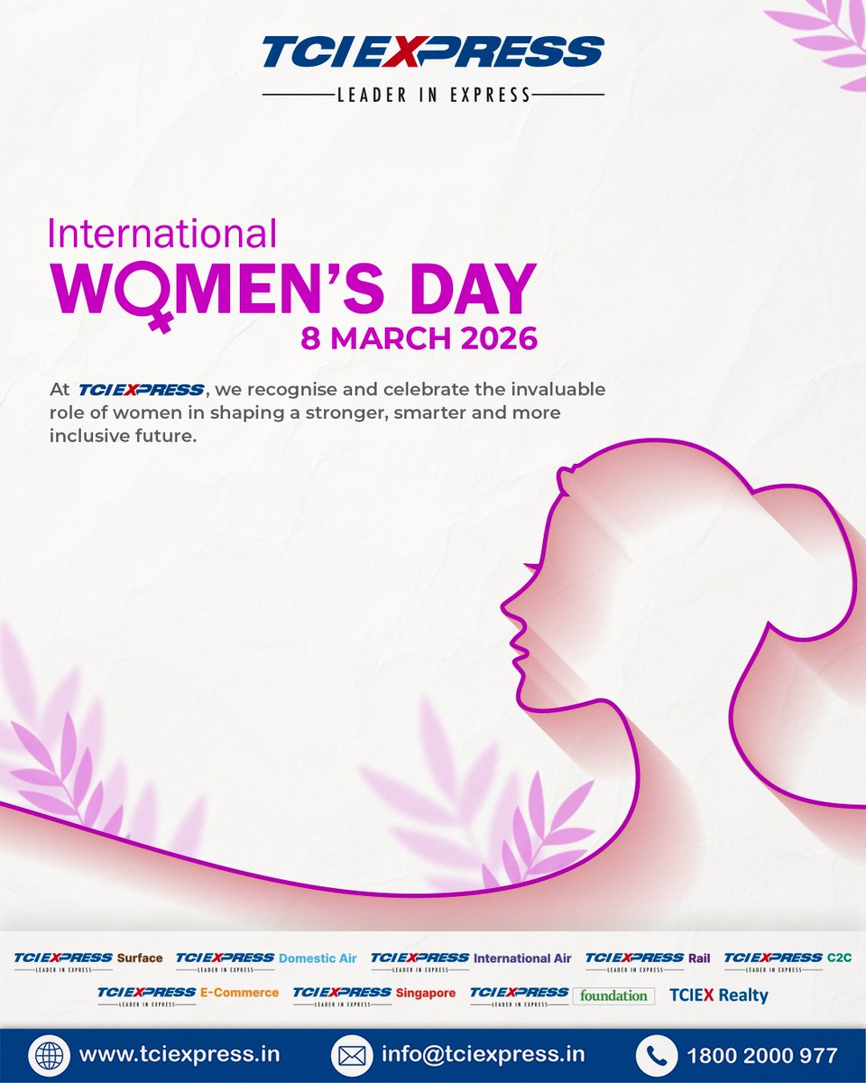 TCIExpressLtd's tweet image. International Women’s Day is a moment to reflect on the value of equal opportunity and the positive outcomes it creates for businesses, communities and society.
#TCIExpress #ExpressLogistics #InternationalWomensDay2026 #EquityInAction #WorkplaceInclusion