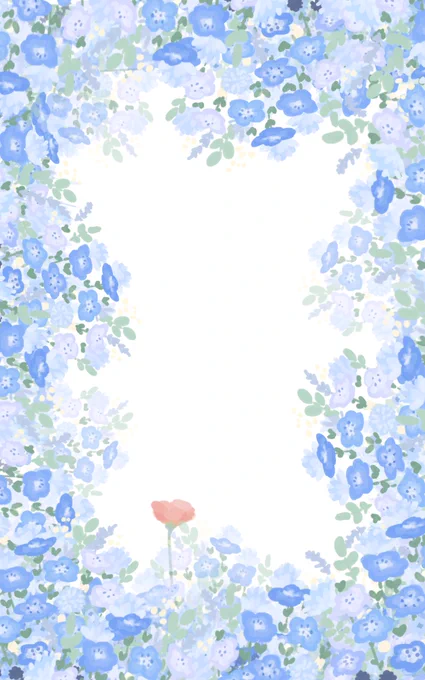 以前描いた春のお花の匂いがしそうな壁紙