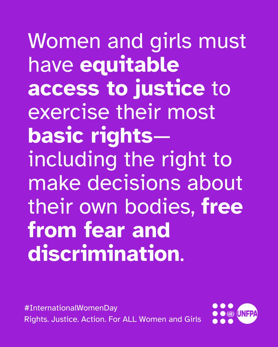 UNFPASierraleon's tweet photo. Justice for reproductive rights must be a reality! ⚖️ Yet, many women still need 3rd-party consent for basic healthcare

This #IWD2026, join @UNFPASierraleon to demand accessible, survivor-centered legal systems. 

Rights without justice are just promises.

@UNFPA https://t.co/55i1aIYuV0