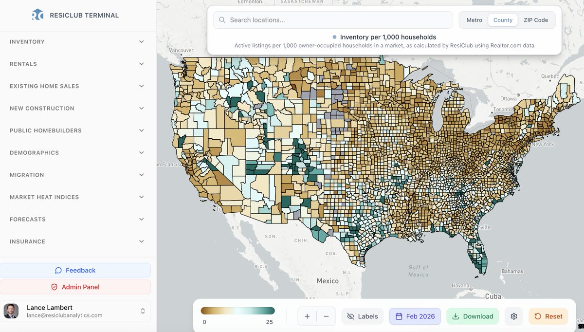 NewsLambert's tweet photo. For every 1,000 local residents, there are:

2 homes for sale in Essex County, NJ right now

43 homes for sale in Charlotte County, FL right now

via ResiClub Terminal