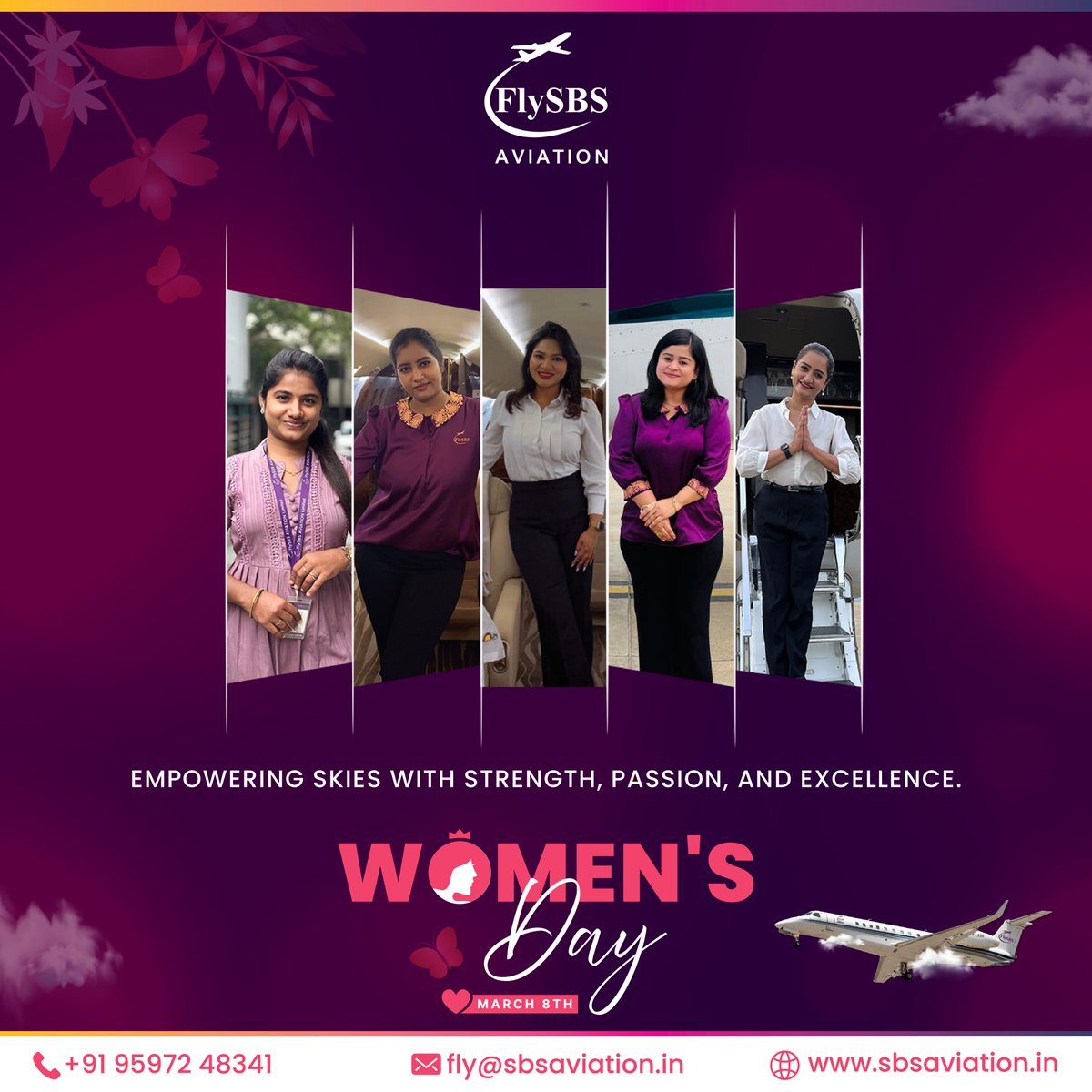 FlySBSAviation's tweet photo. At FlySBS Aviation, women are an integral part of our journey – both in the skies and on the ground. ✈️

#FlySBSAviation wishes everyone a Happy International Women’s Day. ✨

#internationalwomensday #womenempowerment #womensday #aviation #aviationindustry #indianaviation https://t.co/YiVfvY0nPa