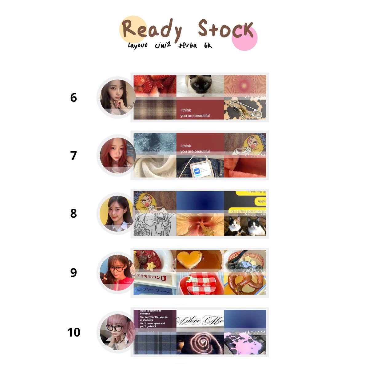 boleh bantu repost? tencu!

hey hey, chisa adain RS AKBAR sebanyak 80 layout cewe cewe cantik dengan harga serba 6ribuan ajaa, kalau pembelian lebih dari 2, harga satuannya jadi 5ribu aja loh! yuk segera jajann dan jemput si manis manis ini :3

t. #zonauang #zonaba