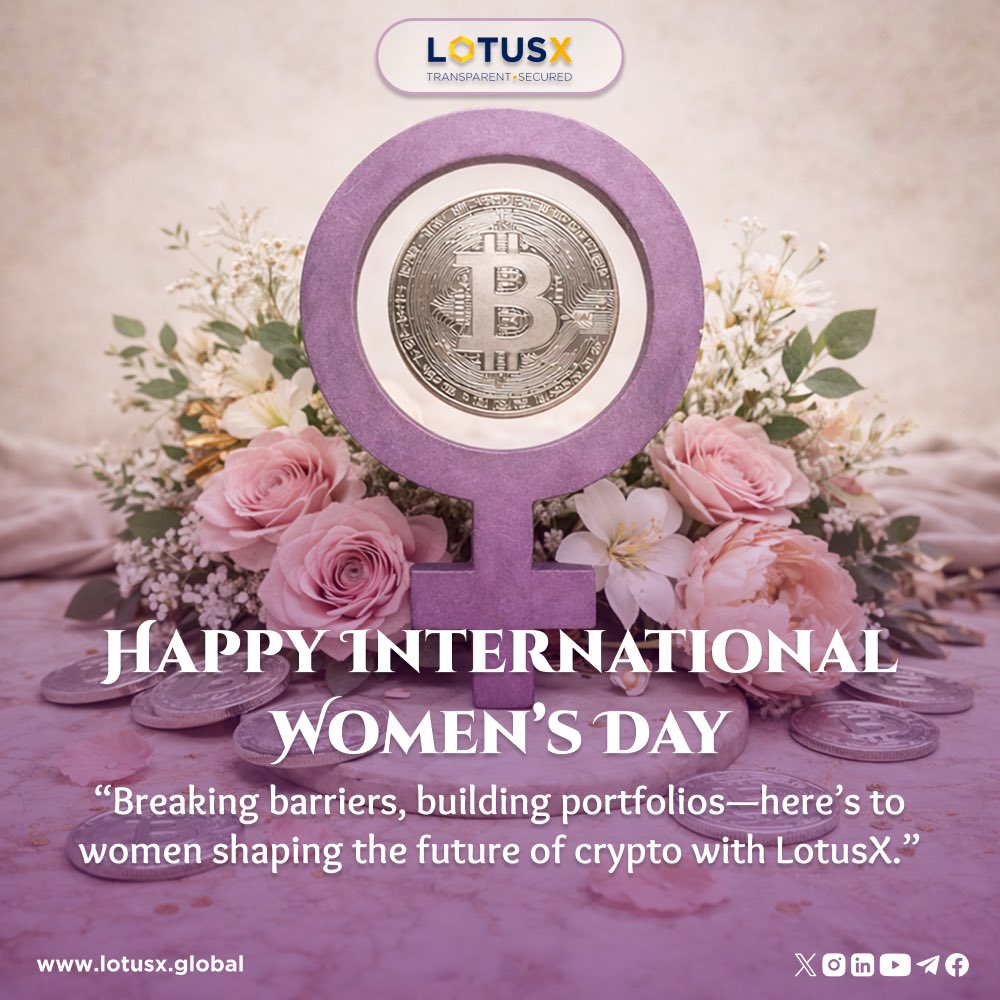Empowering women to lead, invest, and shape the future of crypto💜
Celebrate strength with LotusX.

#WomensDay #LotusX #WomenInCrypto #InvestSmart