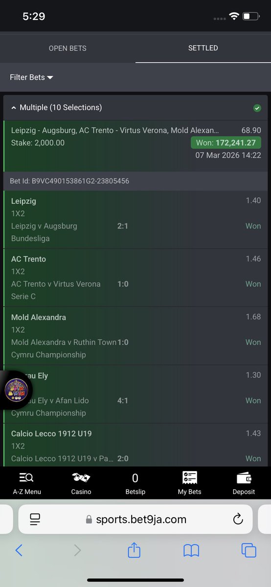 blunttips's tweet image. Money in the bag 💼 💴 

68 odds boom successfully on @Bet9jaOfficial ✅

Congrats if you won from this 🍾🥂

#danielbwala #asani #charles #ajazeera #ordinary100k